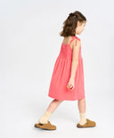 Sărafan pentru fete, corai, cu bretele subțiri și buzunare Button Blue