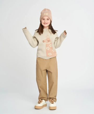 Pantaloni chino pentru copii, bej, cu buzunare, Button Blue