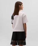 Tricou pentru fată, alb, cu imprimeu asimetric, Gulliver