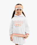 Hoodie pentru fetiță cu print cu font, alb Gulliver.