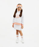 Hoodie pentru fetiță cu print cu font, alb Gulliver.