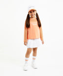 Fustă-șort pentru fetiță plisată, albă Gulliver.