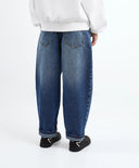 Jeans tip Mom-fit pentru fată, albaștri, Gulliver.