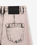Jeans tip „tub” cu talie înaltă și decolorare contrastantă pentru fată, roz, Gulliver.