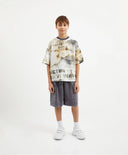 Tricou cu mânecă scurtă pentru băiat, croială liberă cu print original, multicolor, Gulliver.