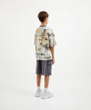 Tricou cu mânecă scurtă pentru băiat, croială liberă cu print original, multicolor, Gulliver.