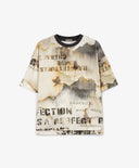 Tricou cu mânecă scurtă pentru băiat, croială liberă cu print original, multicolor, Gulliver.
