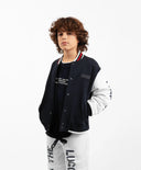 Bomber pentru băiat cu mâneci contrastante, albastru, Gulliver.