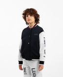 Bomber pentru băiat cu mâneci contrastante, albastru, Gulliver.