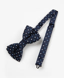 Papion din material texturat, albastru, Gulliver