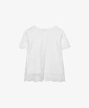 Bluză albă din dantelă cu mânecă scurtă, Gulliver