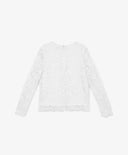 Bluza din dantelă cu mâneci lungi albă Gulliver