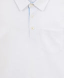 Polo cu mânecă scurtă din pique, alb, pentru băiat, Gulliver