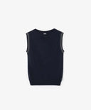 Cardigan tricotat cu dungi contrastante, albastru, Gulliver