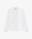 Трикотажна блуза бяла за МОМИЧЕ основен изглед