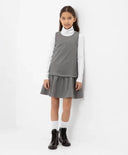 Сарафан с ниска талия сив за МОМИЧЕ основен изглед