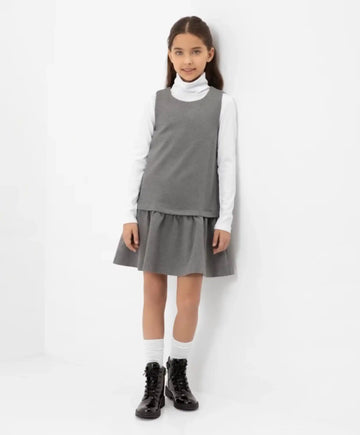 Sărafan cu talie joasă, gri, de la Gulliver