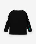 Черна тениска с дълъг ръкав от Gulliver