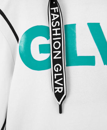 Hanorac alb cu glugă Gulliver