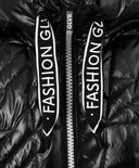 Черно яке бомбър, изработено от шушляк с модерен мокър блясък от Gulliver