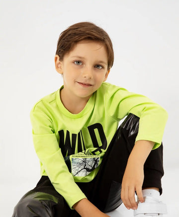 Bluza cu mâneci lungi verde Gulliver