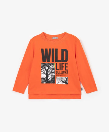 Bluza cu mâneci lungi portocalie Gulliver