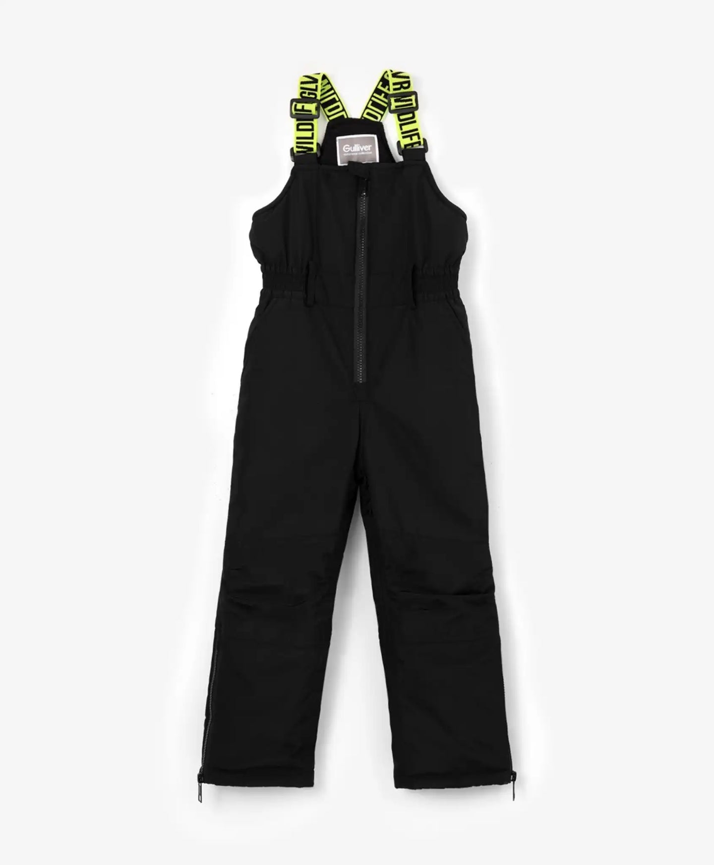 Salopetă de iarnă din material mat, neagră, Gulliver