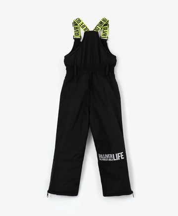 Salopetă de iarnă din material mat, neagră, Gulliver