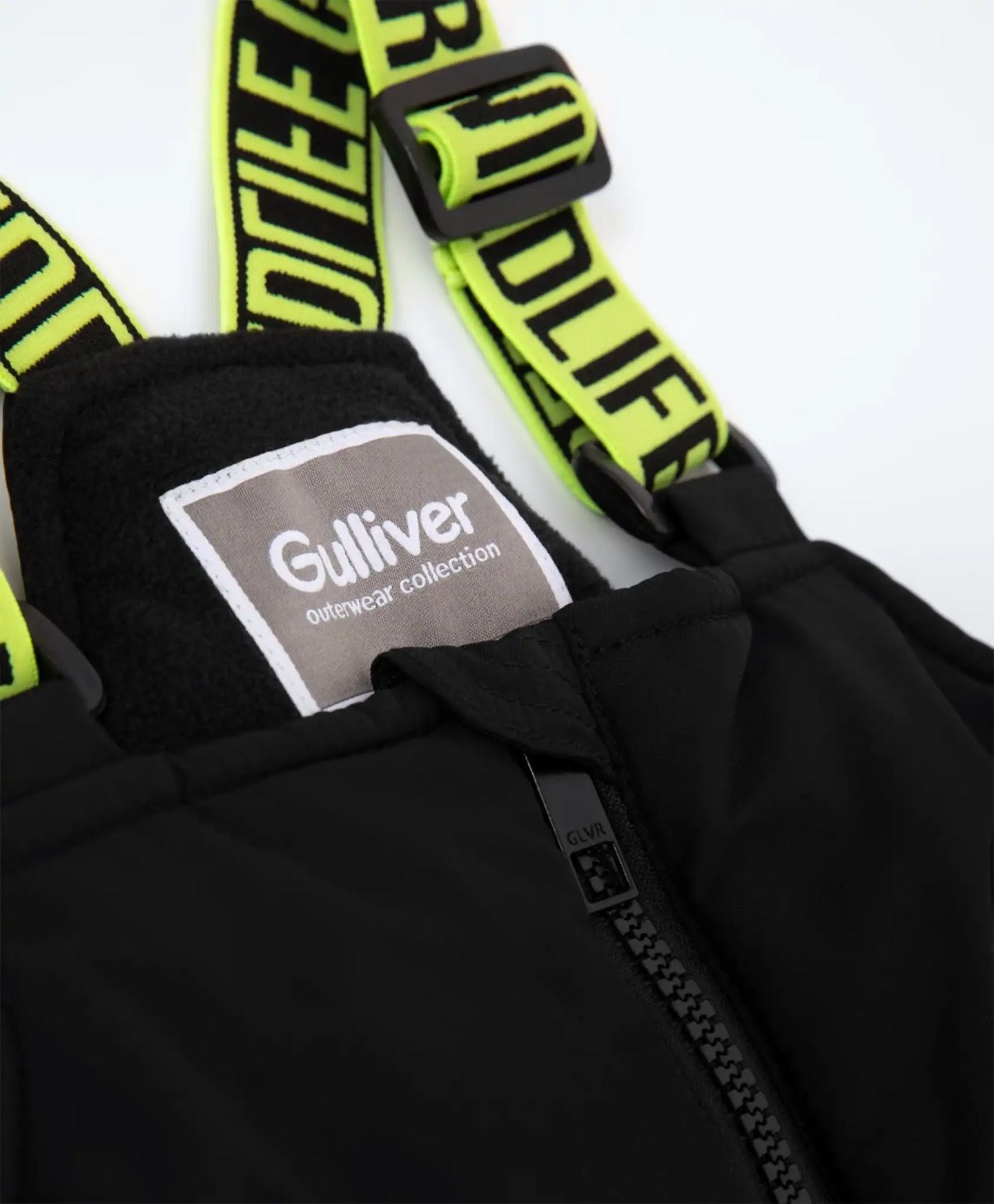 Salopetă de iarnă din material mat, neagră, Gulliver