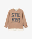 Bluza cu mâneci lungi din tricot melanj maro Gulliver