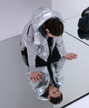 Елек от сияещ сребрист шушляк с изкуствен пух от Gulliver