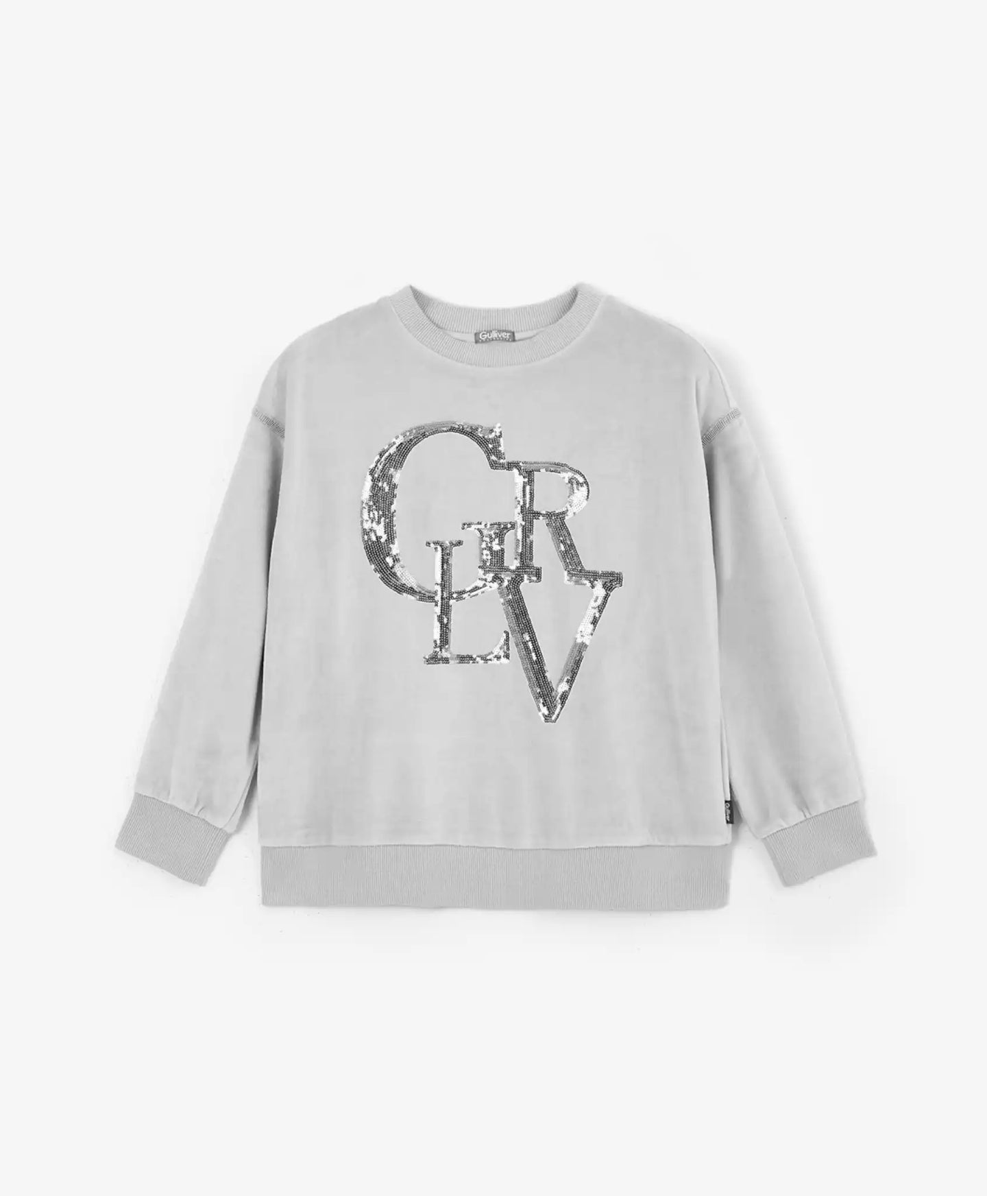 Hanorac mare din velur gri de la Gulliver