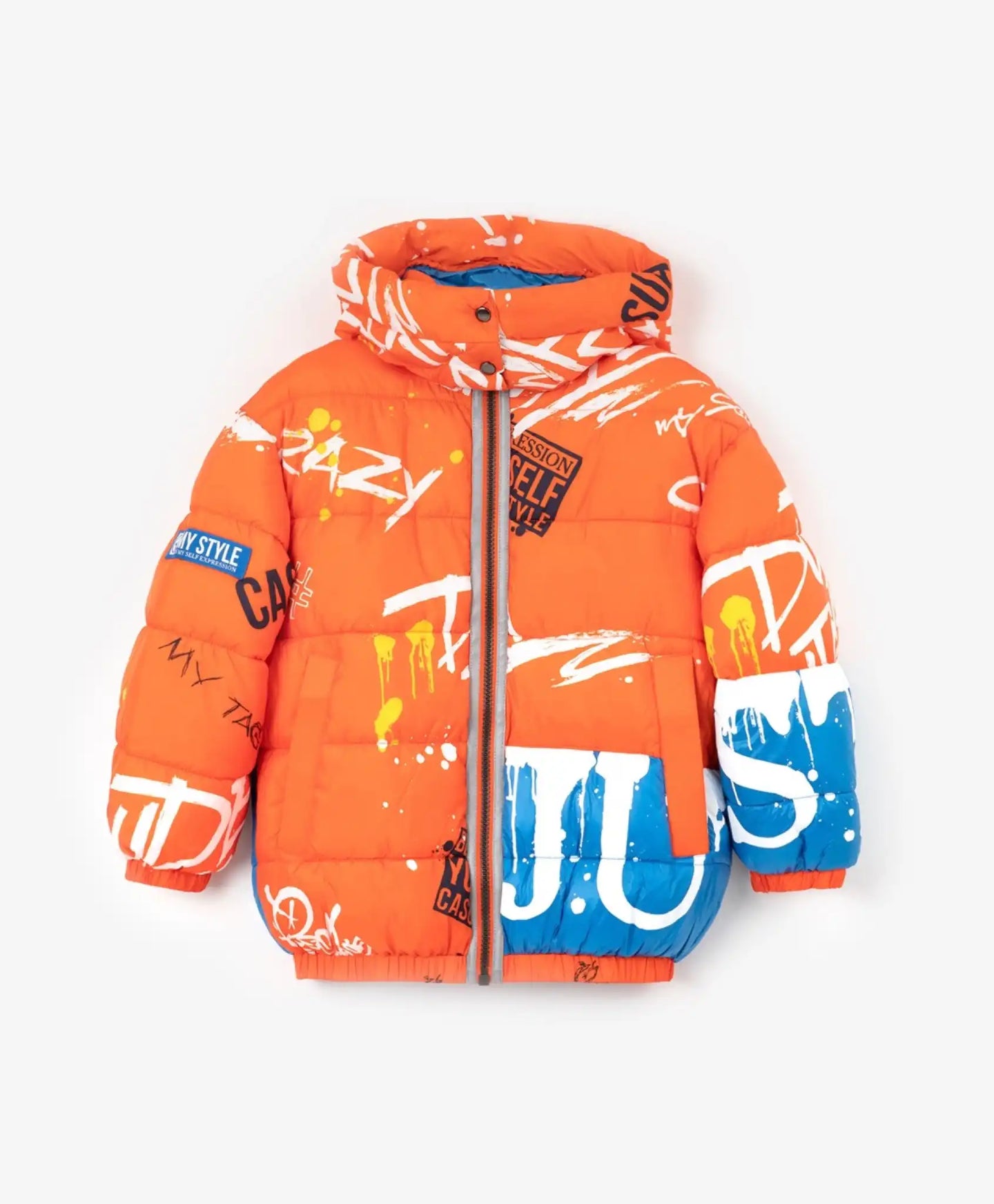 Geacă oversized de iarnă, portocalie, Gulliver