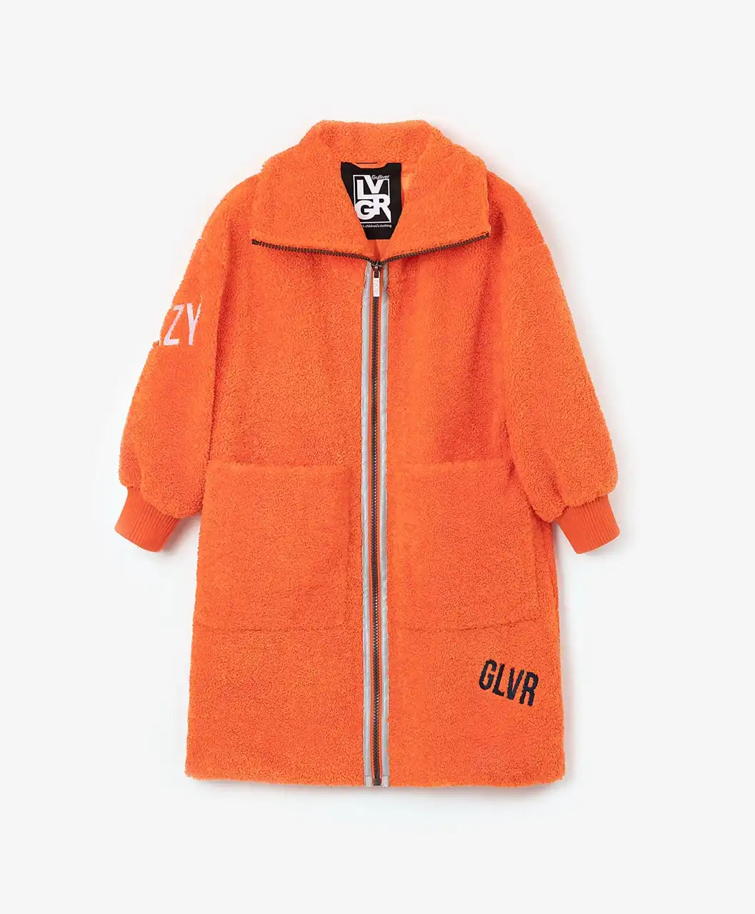 Palton din piele ecologică, portocaliu Gulliver