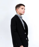 Яке от фланелка с черен за МОМЧЕ основен изглед