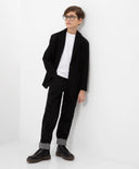 Jachetă din flanel cu buzunar și detaliu reparație, neagră, Gulliver