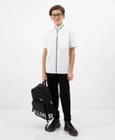 Риза с къс ръкав бяла за МОМЧЕ основен изглед