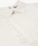 Bluză cu inserție textilă plisată în stil lăptos, Gulliver