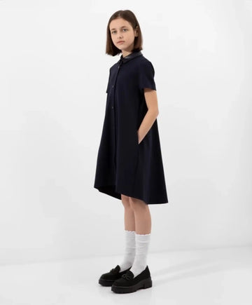 Rochie cu mâneci scurte, albastră, de la Gulliver