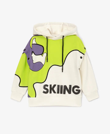 Hanorac din material fleece în culoare crem de la Gulliver