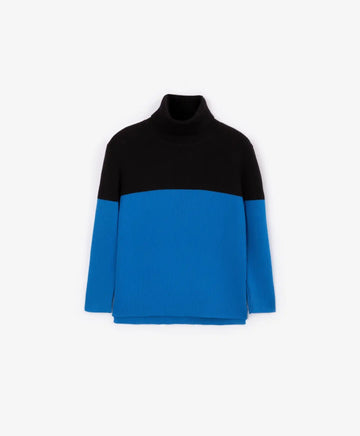 Pulover cu model de chevron în albastru, Gulliver