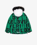 Geacă din blană artificială, verde, de la Gulliver