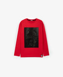 Tricou roșu cu mâneci lungi de la Gulliver