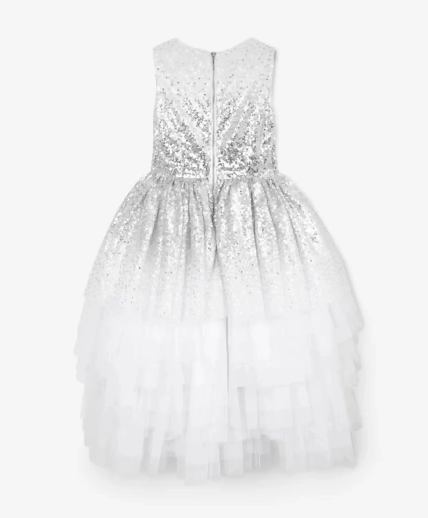 Rochie dublă cu paiete argintii de la Gulliver