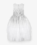 Rochie dublă cu paiete argintii de la Gulliver