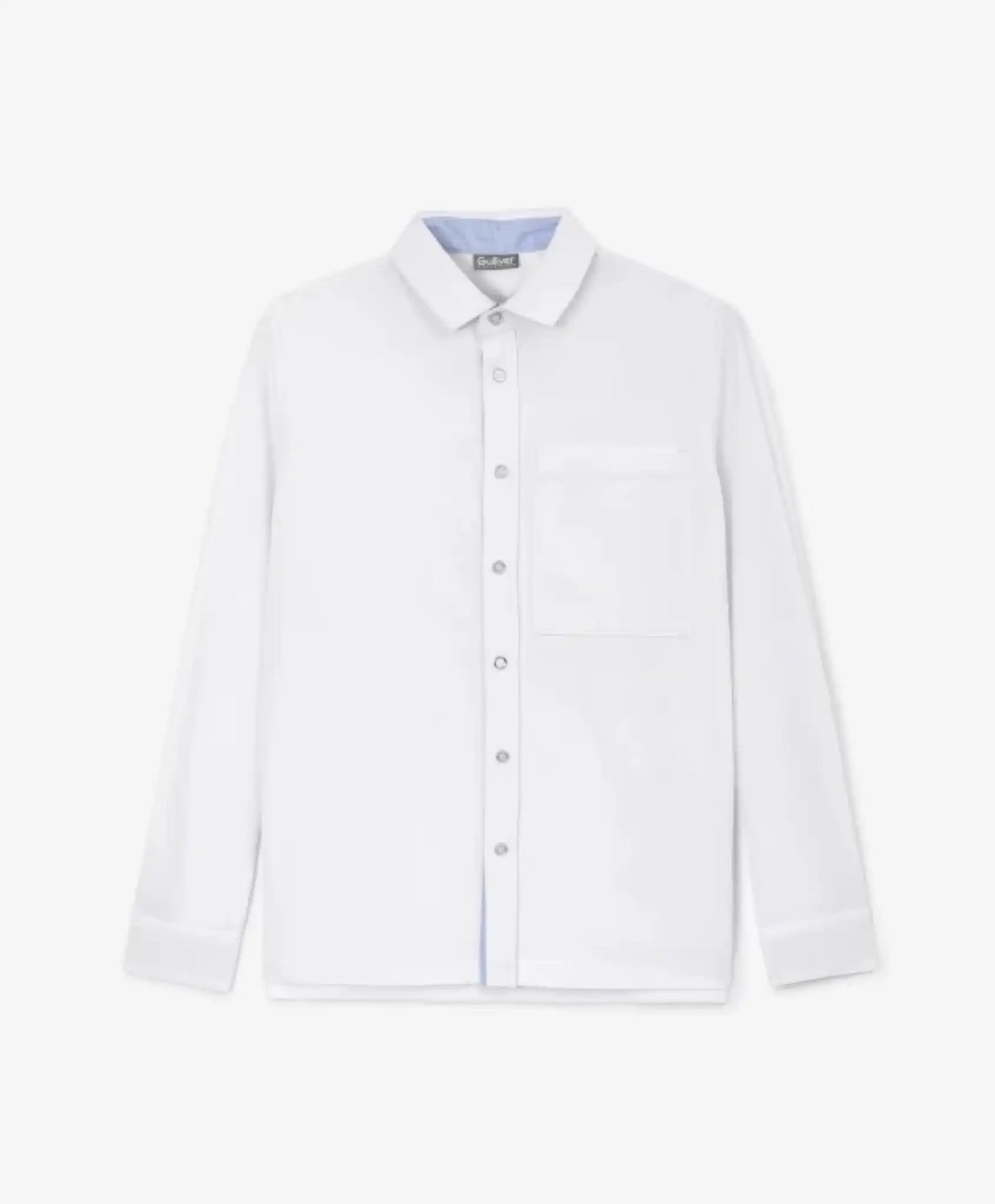 Tricou din tricot cu mâneci lungi alb - Gulliver