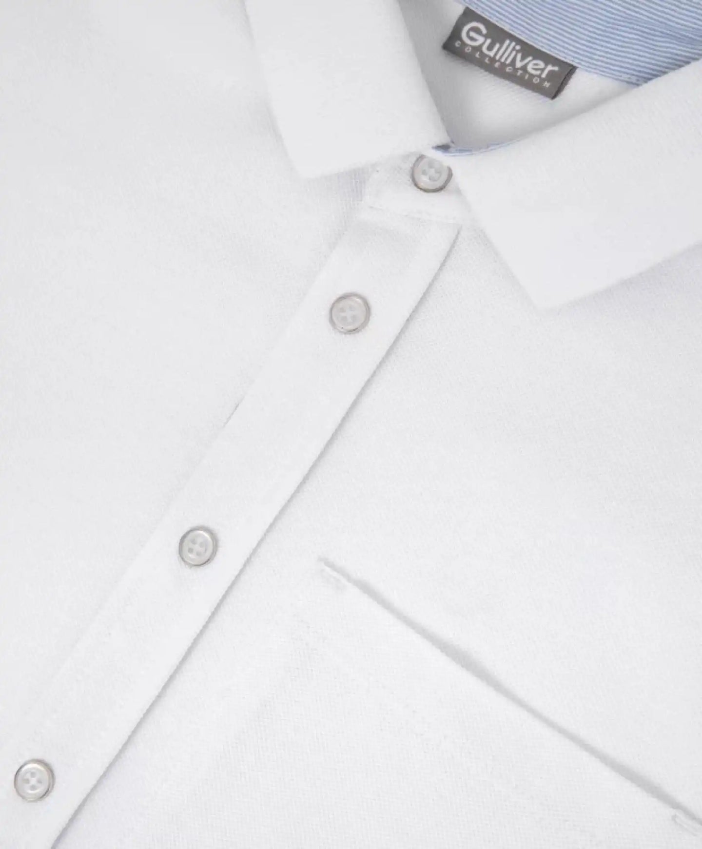 Tricou din tricot cu mâneci lungi alb - Gulliver