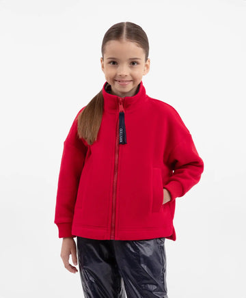 Hanorac polar roșu pentru fete Gulliver