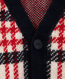 Cardigan tricotat în carouri, multicolor, pentru fată, Gulliver