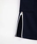 Pantaloni evazați cu buzunare cargo și fermoare la craci, bleumarin, pentru fată, Gulliver